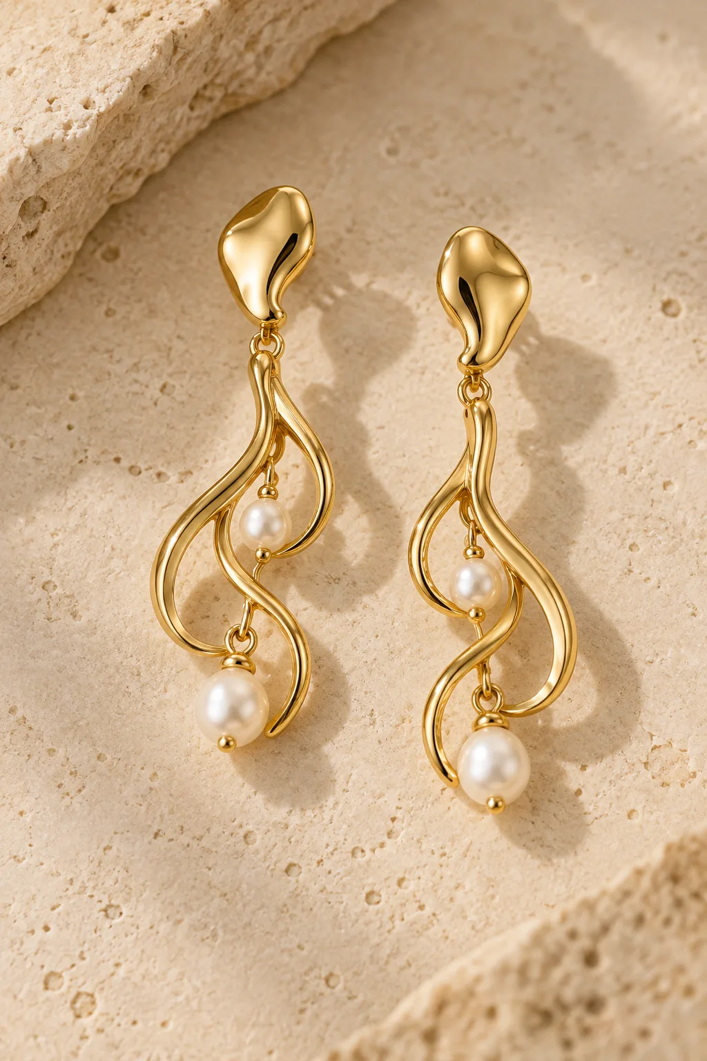 DEMO pearl accent drop earrings concept